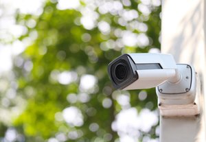 Cctv,Tool,On,Blue,Sky,Background,equipment,For,Security,Systems,And