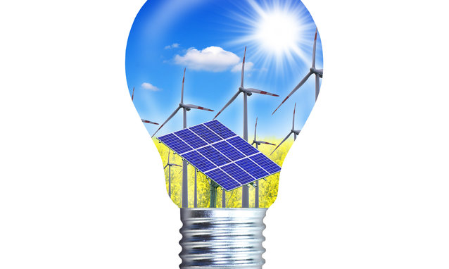 Erneuerbare Energien - kreativer Konzept